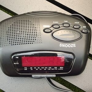 Digital alarm radio.